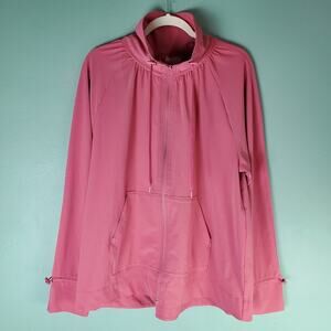 Zella Womens Pink Mauve Explore Full Zip Jacket Size Medium